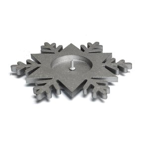 Porta Incenso Estrela Mdf 2 Cm X 12 Cm Prata