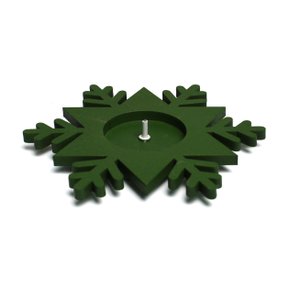 Porta Incenso Estrela MDF 2 cm x 12 cm Verde