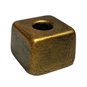 Porta Vela de Mármore Quadrangular Pintura em Bronze - 3 cm x 2 cm