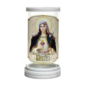 Porta Vela Vidro e Mármore Imaculado Coração de Maria 