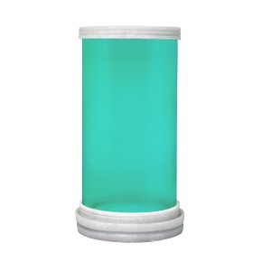 Porta Vela Vidro Verde Jateado Base Mármore