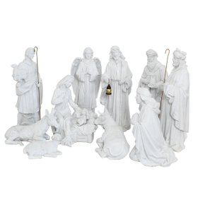 Presépio de 11 Peças em Mármore Natural - 43 Cm