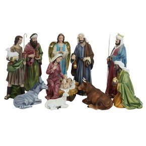 Presépio de 11 Peças em Resina Nacional Linha Premium - 43 Cm