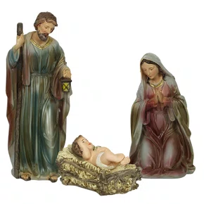 Presépio Importado de Resina Sagrada Família Green - 45 cm