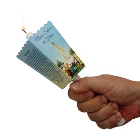 Protetor de Vela Nossa Senhora de Fátima Com Pastores