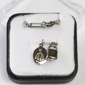 Pulseira Cadeia de Consagração a Nossa Senhora de Aparecida - Inox