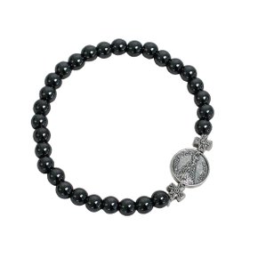 Pulseira de Nossa Senhora Aparecida Hematita 6 mm