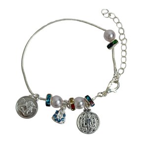 Pulseira Infantil Pingente Prata 
