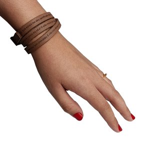 Pulseira Marrom Oração Pai Nosso - Unissex