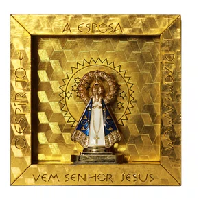 Quadro Mini Nicho Nossa Senhora Aparecida - 10 cm x 10 cm