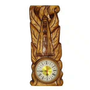 Imagem de Madeira Relógio Nossa Senhora Aparecida Esculpida - 70 cm