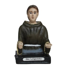 Imagem de São Longuinho Busto de Resina Nacional - 10 cm