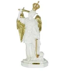 Imagem de Arcanjo São Miguel do Monte Gargano com Coroa - 20 cm