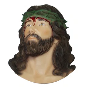 Face de Cristo de Parede de Resina Nacional - 22 cm