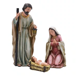 Presépio Importado de Resina Sagrada Família Green - 45 cm