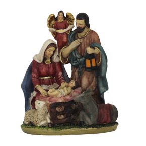 Presépio Importado Resina Sagrada Família - 20 cm