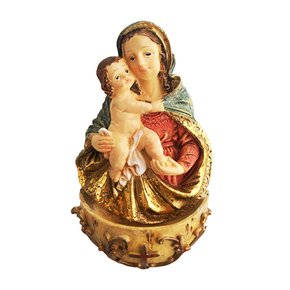 Imagem Pia Nossa Senhora com Menino Jesus Resina Importada