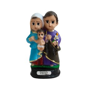 Imagem da Sagrada Família Infantil Resina Nacional - 8.5 cm