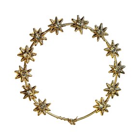 Resplendo Dourado com Strass - 6 cm