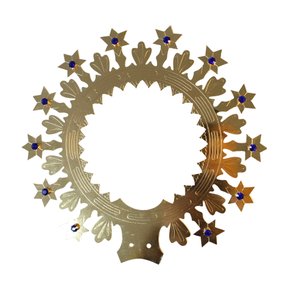 Resplendor Chapa Dourada 12 Pedras - 22 cm x 23,5 cm