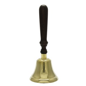 Sineta G em Bronze com Cabo de Madeira