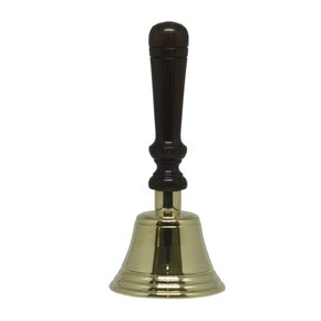 Sineta P em Bronze com Cabo de Madeira