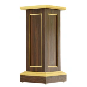 Base de Madeira Escura para Imagens Detalhe em Acrílico - 120 cm X 40 cm