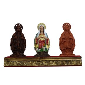 Suporte de Madeira Trabalhada para Imagens - Marrom - 9 cm X 75 cm