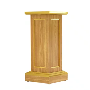 Base de Madeira Clara para Imagens em Madeira Clara Detalhe em Acrílico - 90 cm X 40 cm