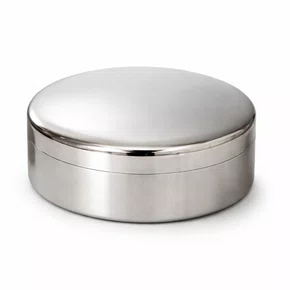 Teca Lisa Grande Prata - 3 cm x 7,5 cm