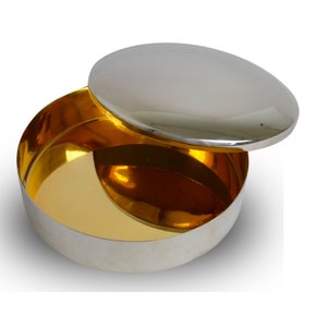 Teca Prata Gigante Com Interior Dourado