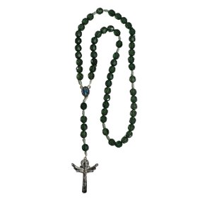 Terço Acrílico Verde Nossa Senhora Das Graças  10 mm