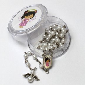 Terço Pérola Anjo Menina 6 mm