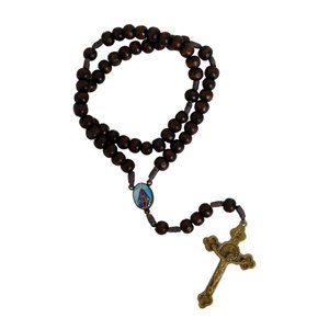 Terço das Mulheres Madeira Imbuia - 8 mm