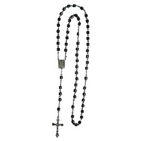 Terço de Hematita Nossa Senhora Aparecida 8 mm