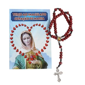 Terço Oração Imaculado Coração de Maria -  5 mm 