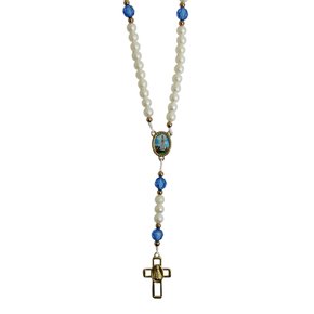 Terço de Nossa Senhora de Fatima Contas Pérola - 8 mm
