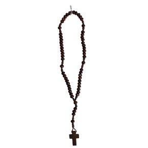 Terço de Pulso Cruz Madeira Imbuia - 5 mm