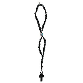 Terço de Pulso Nossa Senhora Aprecida Madeira Preta - 5 Mm