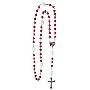 Terço de Santa Teresinha Perfumada Contas Botão de Rosa - 8 mm