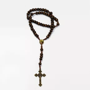 Terço dos homens de São José feito Madeira Imbuia - 8mm