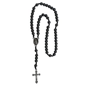 Terço Hematita Nossa Senhora Aparecida - 8 mm
