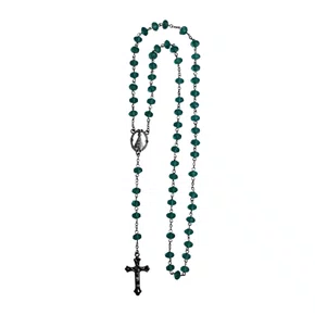 Terço Nossa Senhora Aparecida Irisado Verde - 5 Mm