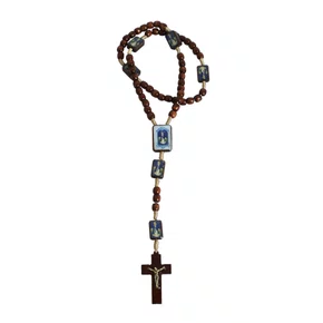 Terço Nossa Senhora da Medalha Milagrosa Madeira 6 mm