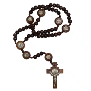 Terço de Nossa Senhora Aparecida Madeira Imbuia Bola