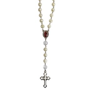 Terço de Nossa Senhora de Guadalupe Contas Rosa - 8 mm