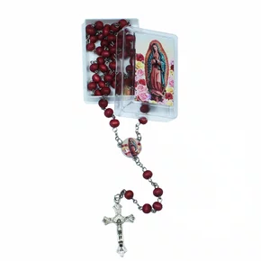 Terço de Nossa Senhora Guadalupe Perfumado Caixa 8 mm