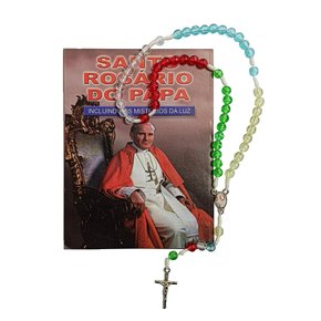 Terço Oração Acrílico Rosário Papa João Paulo II