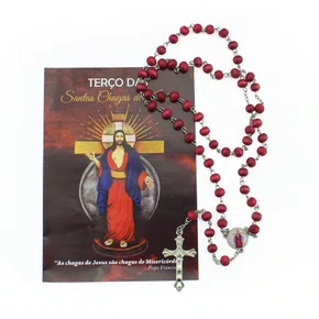 Terço Oração Santa Chagas de Jesus Perfumado - 8 mm