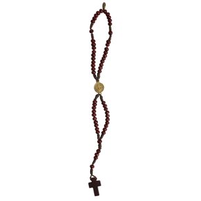 Terço para Pulso Madeira Vermelha de São Bento